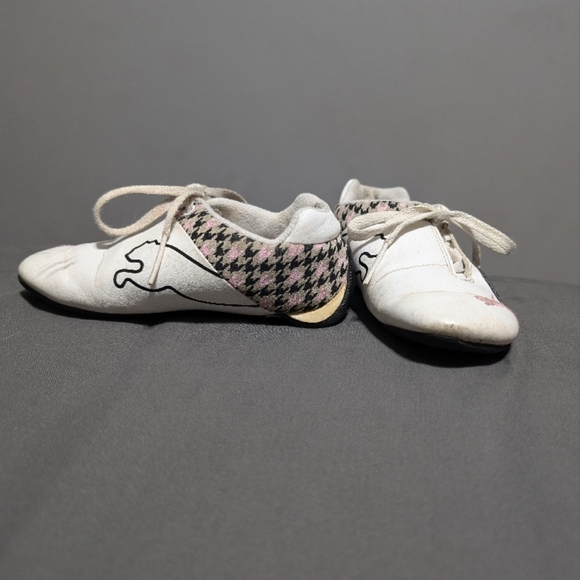 Puma Toddler sneaker size 8T with pink hounds tooth print - Picture 6 of 11
